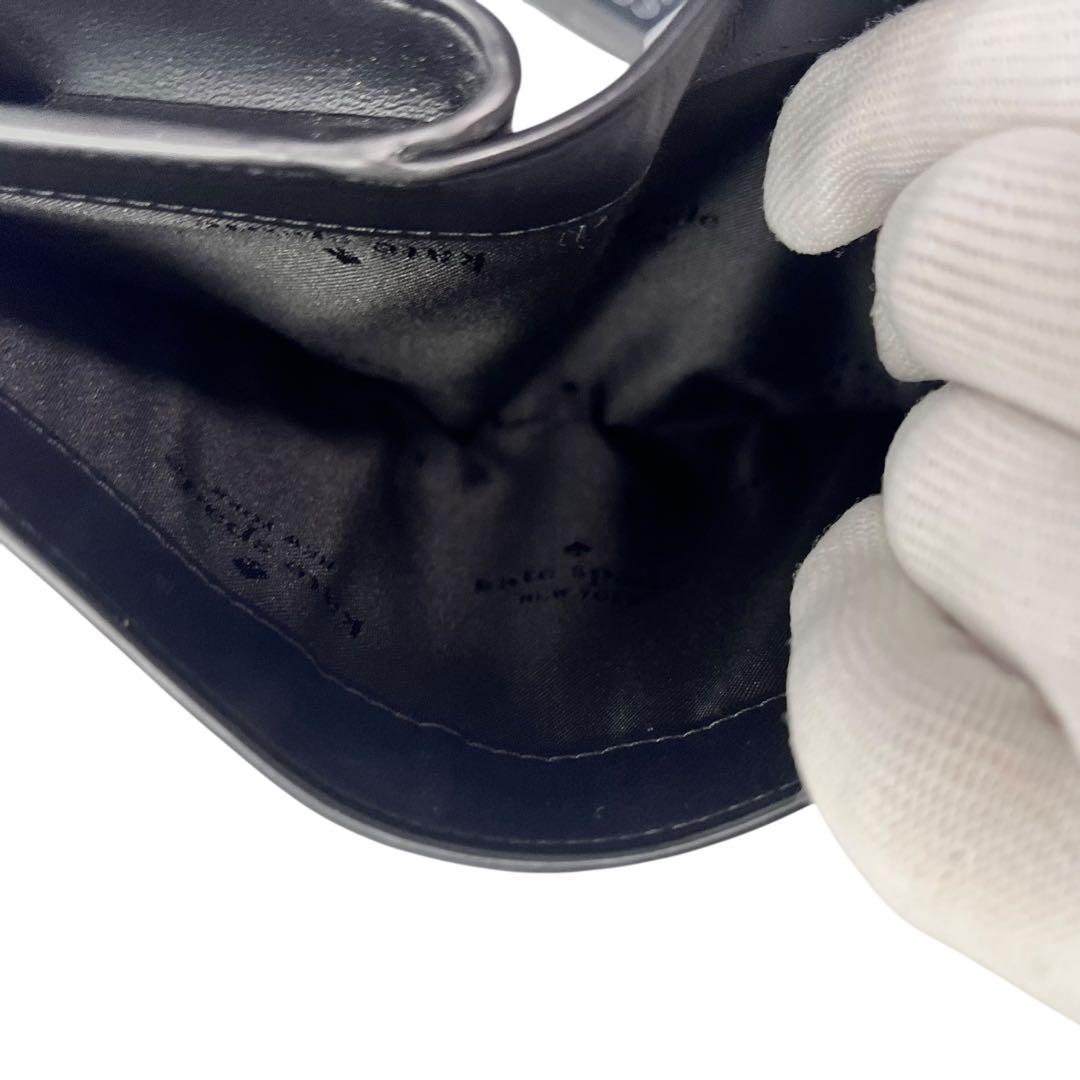 未使用品✨ kate spade ケイトスペード ビジュー コンパクト財布 黒