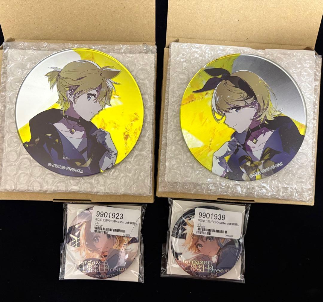 セカイの宝石箱 鏡音レン 鏡音リン パブミラー/Rella個展 缶バッジ