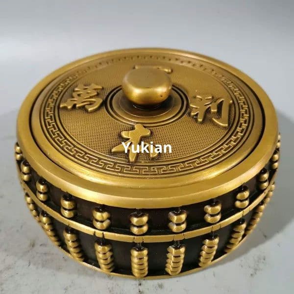 銅器 一万利茶壺 聚宝盆 書道具 文房具 装飾品 工芸品 美術品