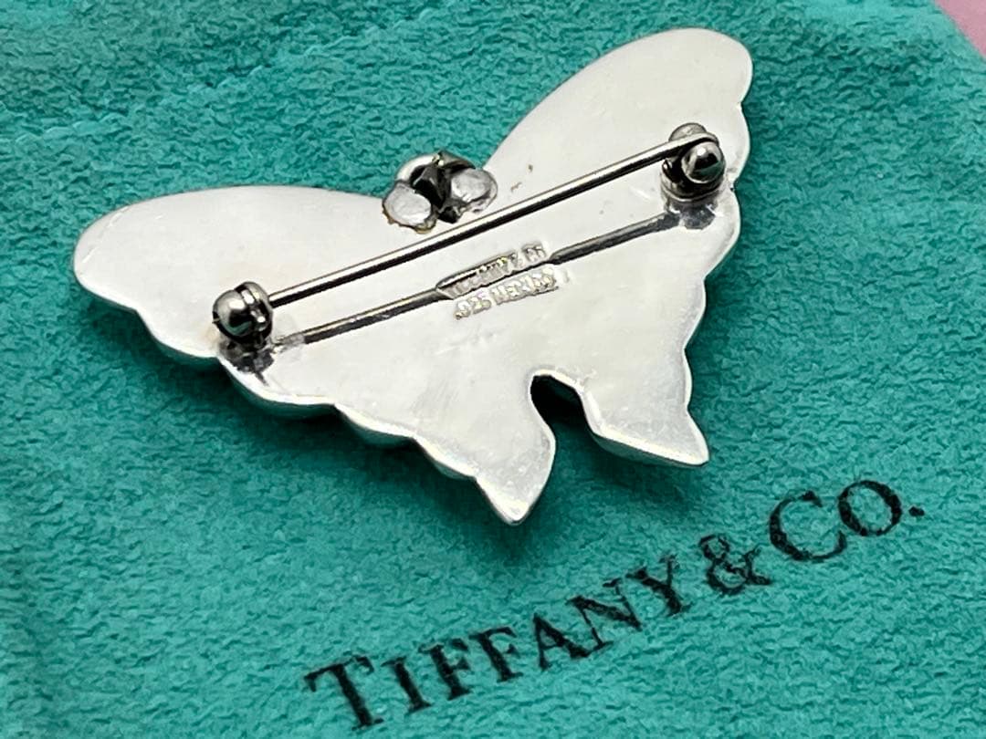 h294 オールド　ティファニー　バタフライ　ブローチ　ネックレストップ　925