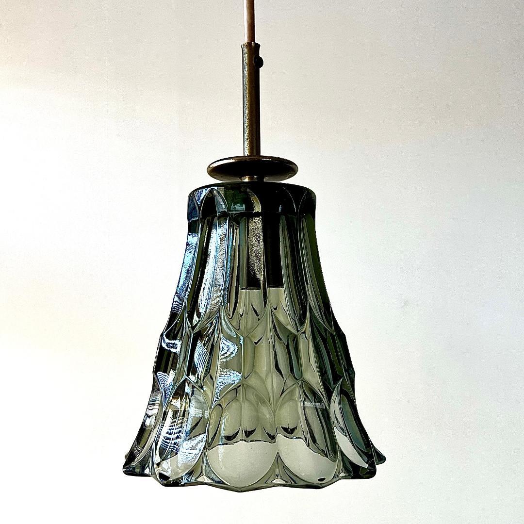 ペンダントランプ ドイツ製 カットグラス ミッドセンチュリー 北欧 照明器具