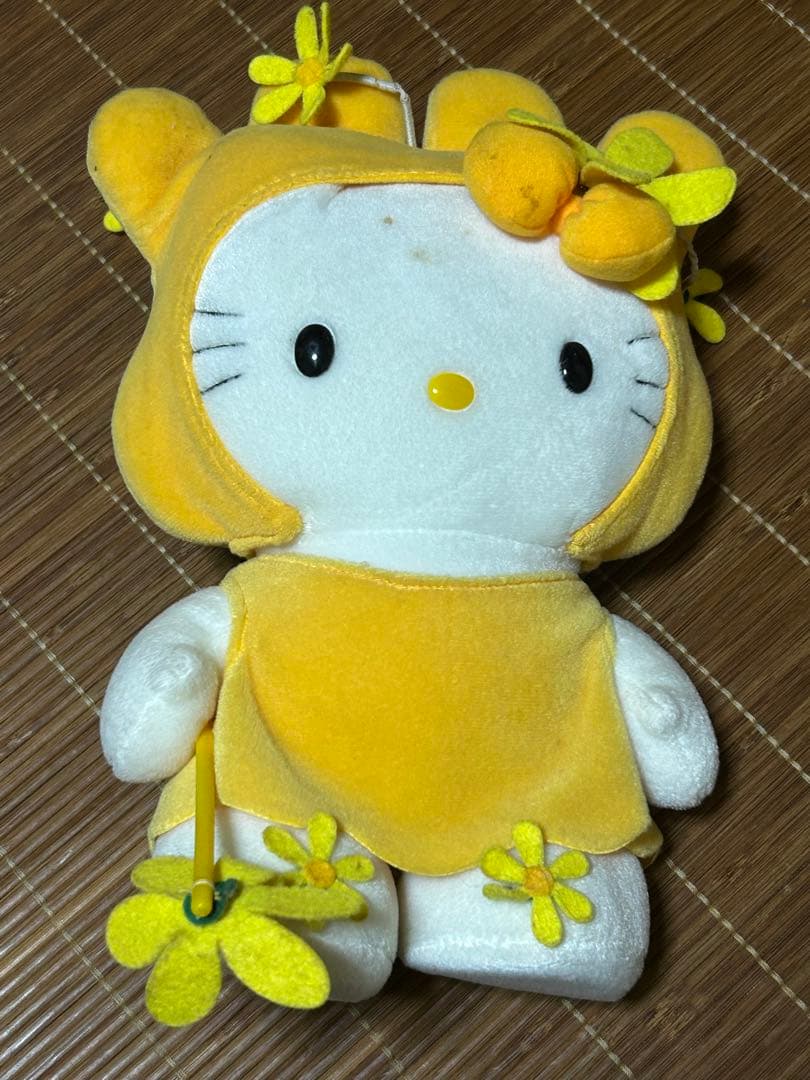 レア　ハローキティ 千葉　房総限定　菜の花キティ　ぬいぐるみ　レトロ