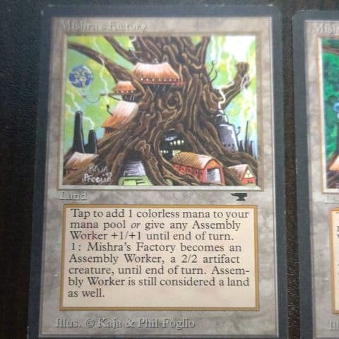 MTG　Mishra's Factory（ミシュラの工廠　春夏秋冬）一部サイン入