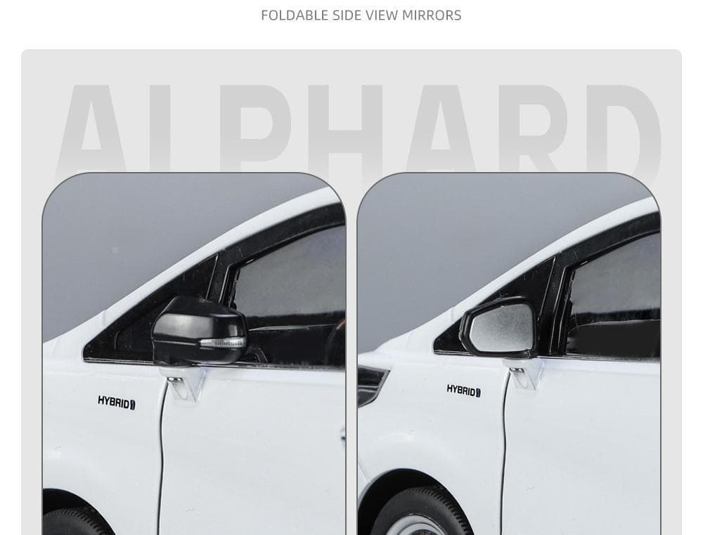 1/18 トヨタ アルファード 全開閉 ホワイト ライト 海外 ライセンス品