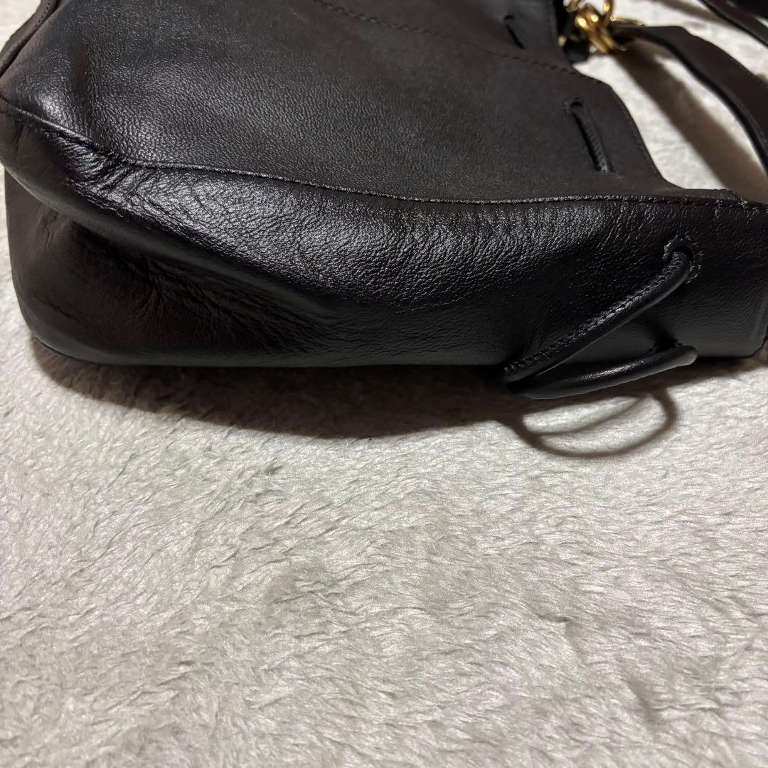 See By Chloe レザー 2way ショルダーバッグ ブラック×ゴールド