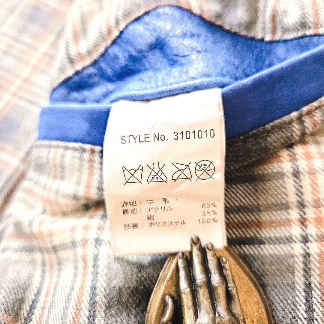 Schott クラシックレーサー レザージャケット M 青 シングルライダース