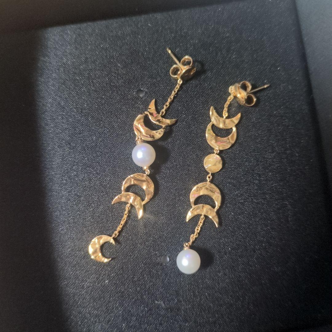 スタージュエリー K18YG アコヤパールピアス