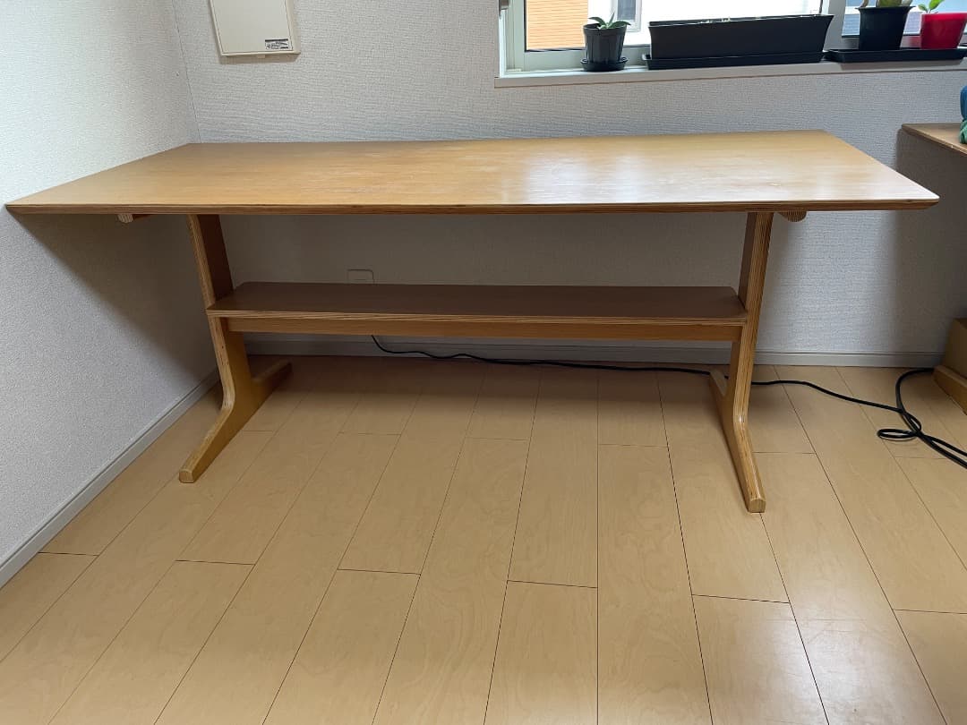 【送料込み】無印 リビングでもダイニングでもつかえるテーブル 幅1500