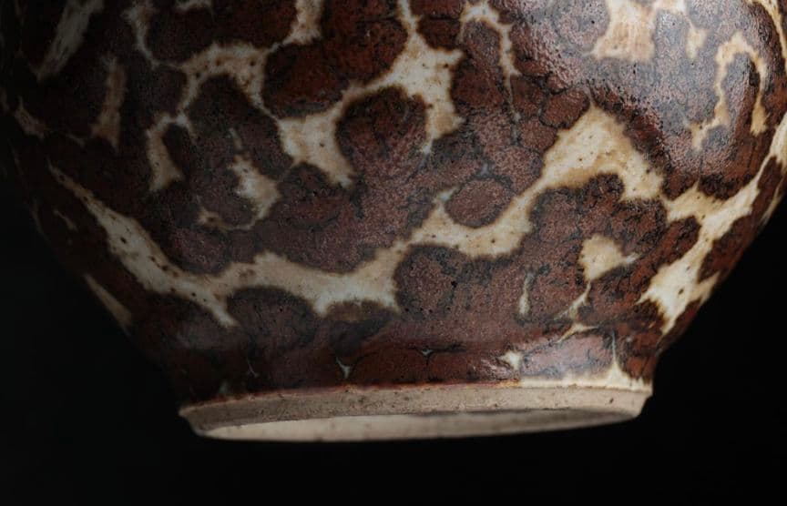 【古陶磁】吉州窯系 斑褐釉三耳小壷・褐釉斑三系小罐 中国古陶磁　中国美術