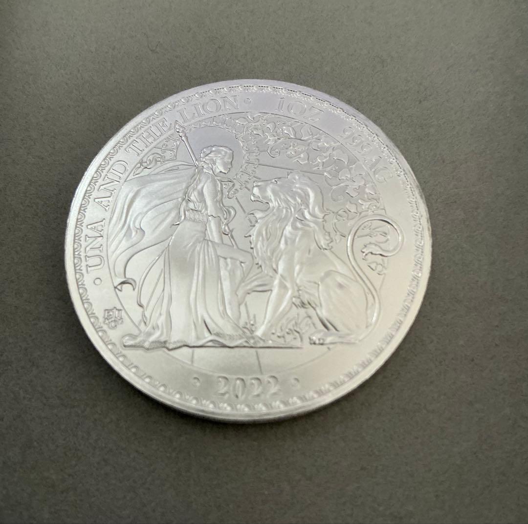 ウナとライオン　希少　2022年 新品 セントヘレナ　ウナとライオン　銀貨