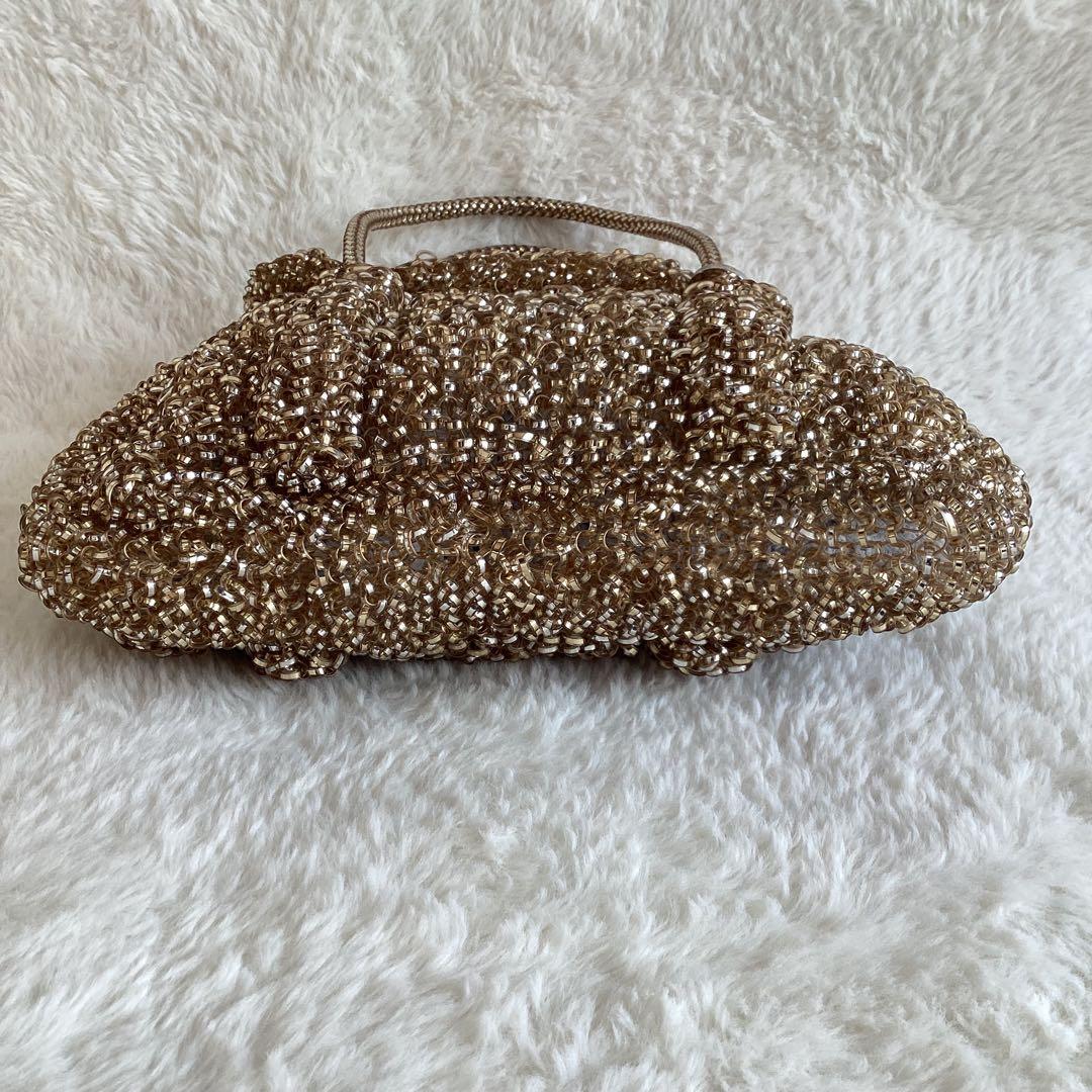 アンテプリマ 2way ハンドバッグ　ショルダーバッグ ターンロック　ゴールド