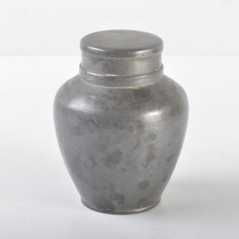煎茶道具　古錫　点銅款　茶壷　茶心壷　約278ｇ　M R4678