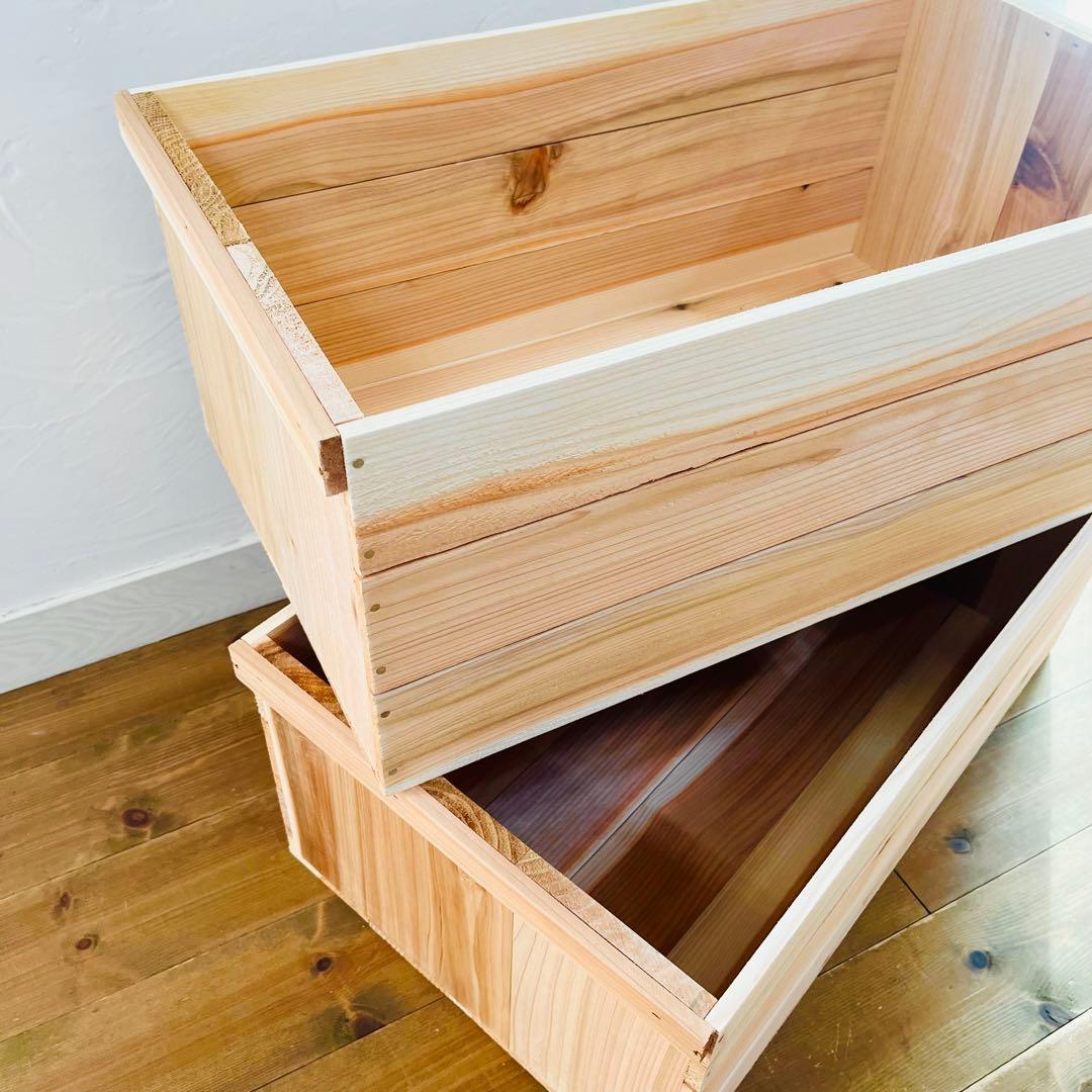 新品 蓋付 りんご箱 A4 サイズ 6箱 / 収納 木箱 ケース ボックス 箱