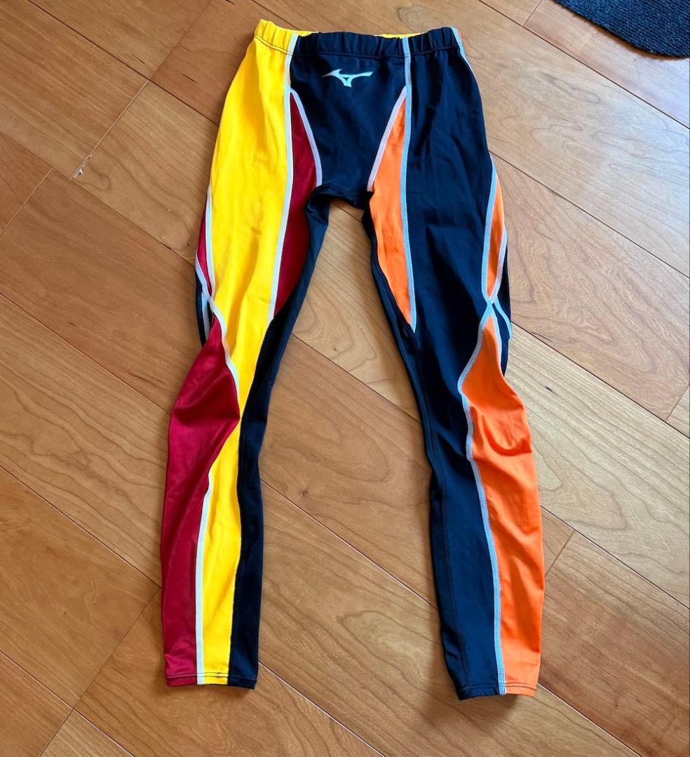 【美品・レア】MIZUNO アクセルスーツ ロングスパッツ Mサイズ 競パン
