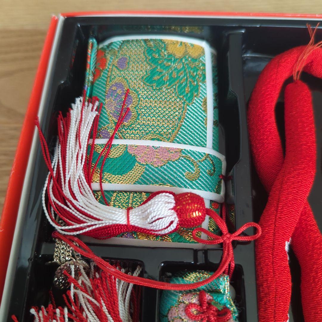 七五三 7才 女児着物フルセット　作り帯と筥迫つき