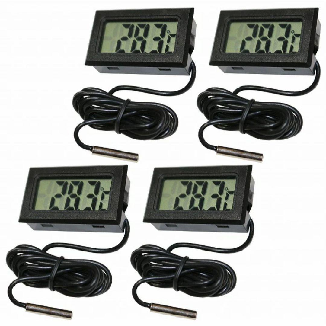 4個セット水温系/温度計デジタル式 熱帯魚 ミルク 冷蔵庫 室内