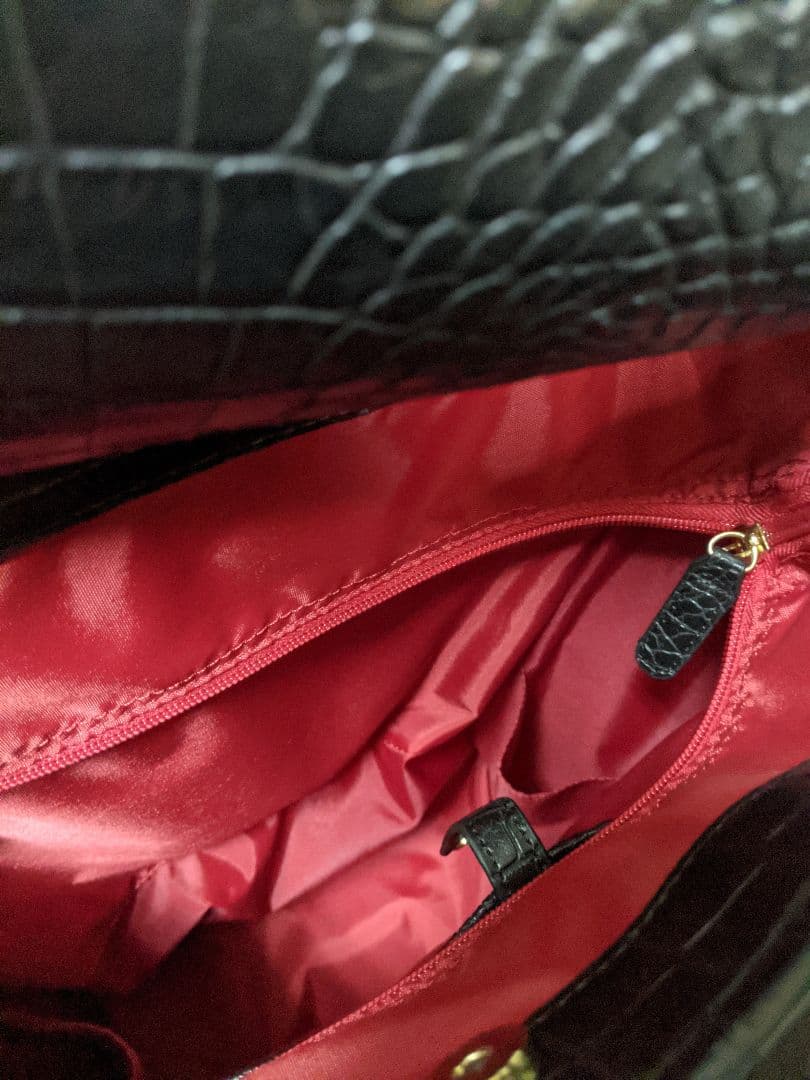 未使用品【SWANY】スワニーキャリーバッグ　クロコ型押し 高級