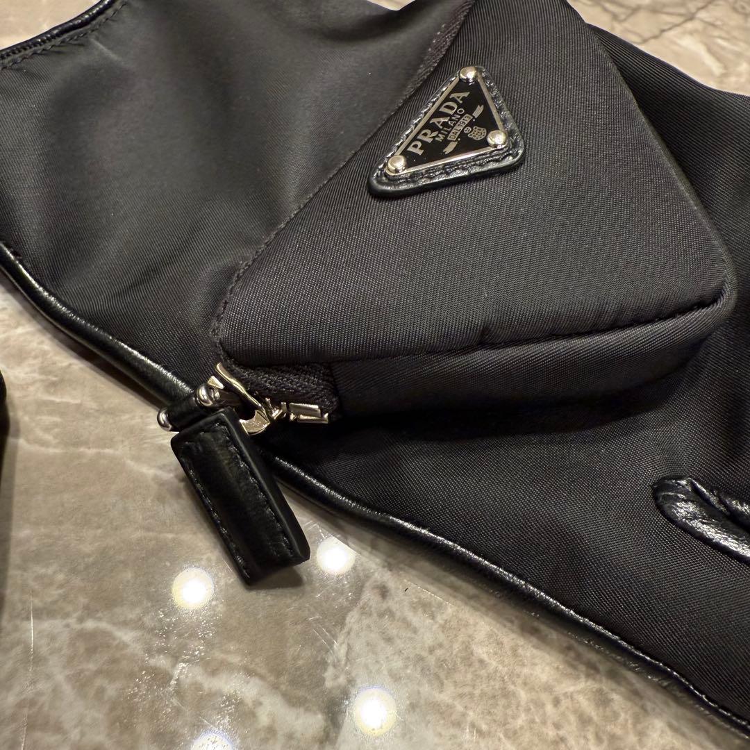 【新品・未使用】PRADA プラダ リナイロン×レザー 手袋 グローブ 8.5