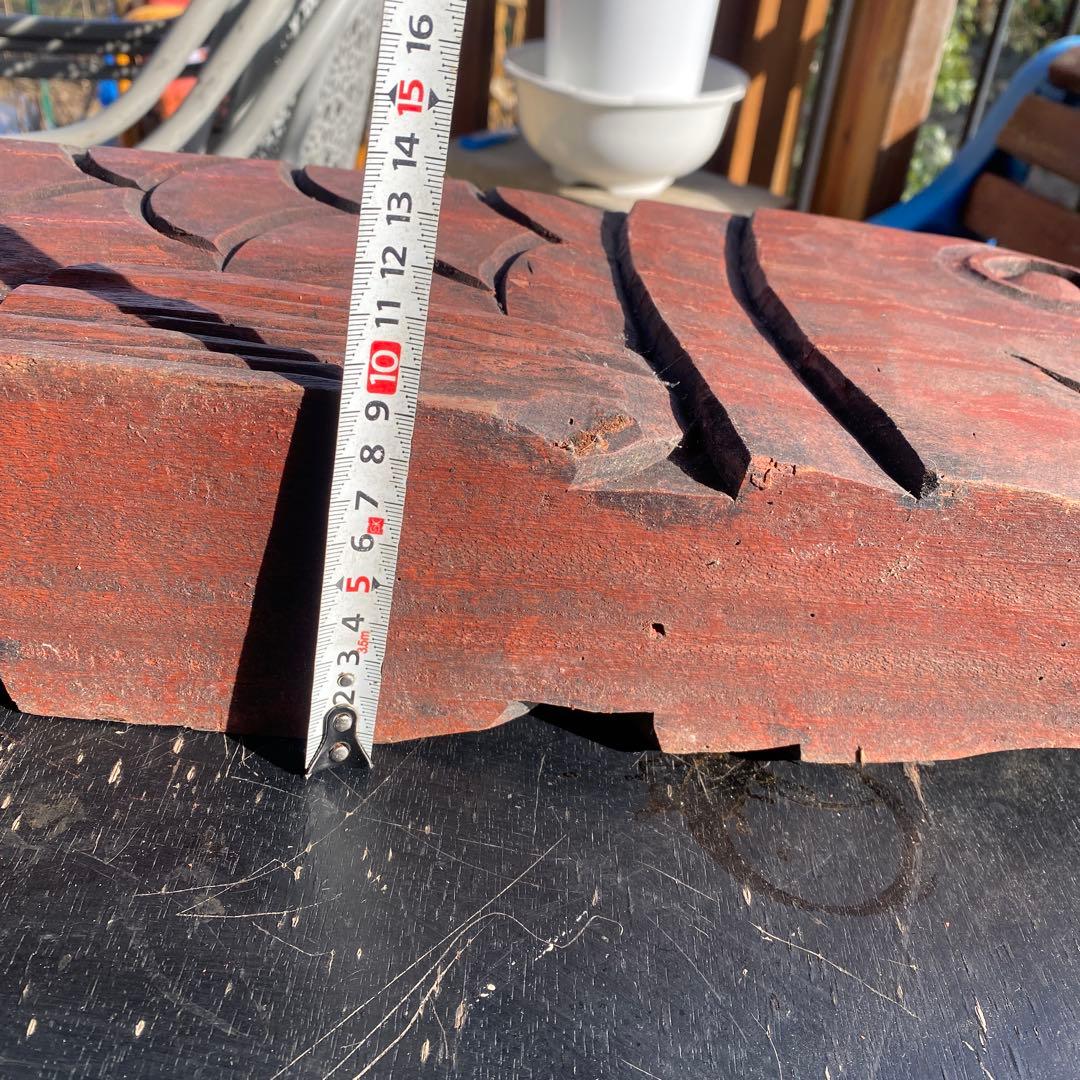 特大魚板　魚鼓　魚鐘　年代物　アンティーク　インテリア　幅83cm