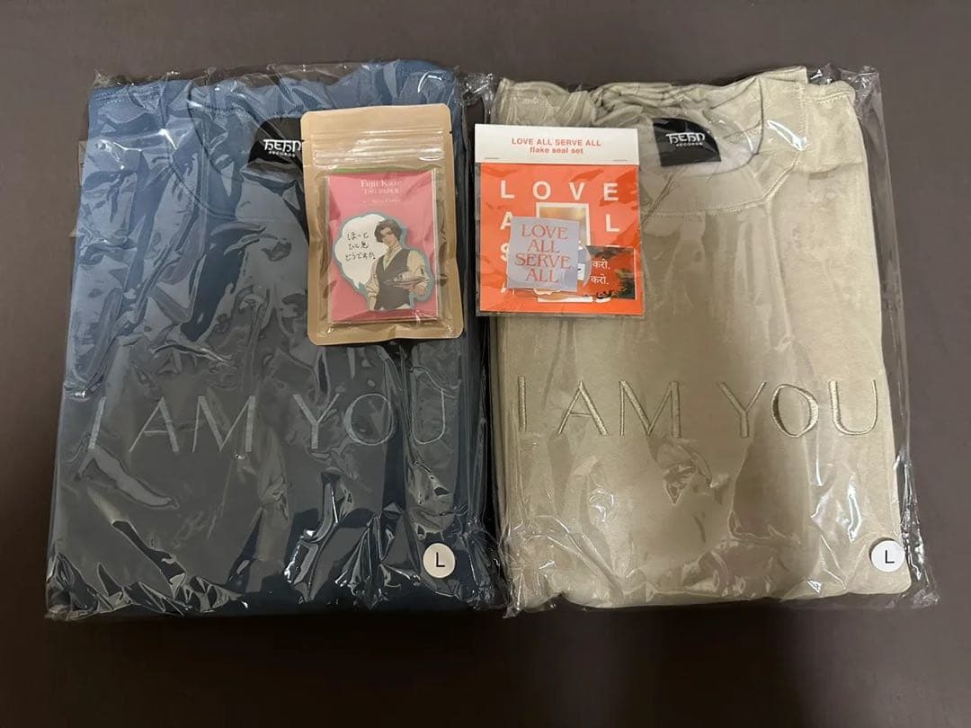 藤井風 LATTシール ステッカー スウェット ブラウン ブルー Lサイズ