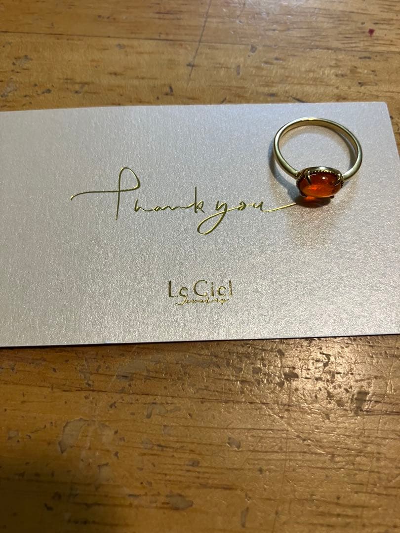 無*き様 K18＊ルシェル＊燃えるようなファイアーオパールリングてす