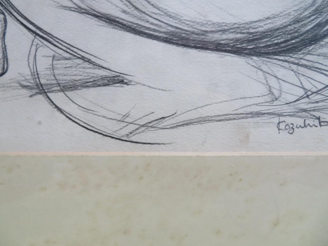 ◆かわいかずひこ 「母子像」　ドローイング　直筆◆