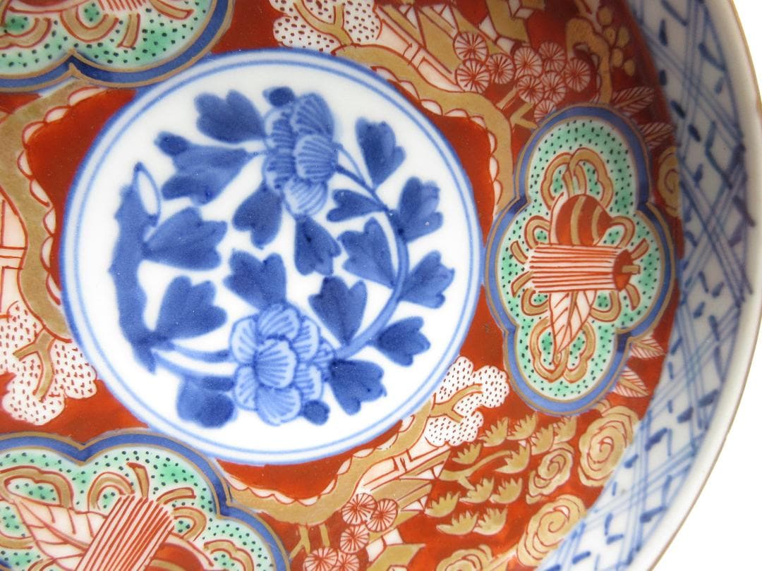 大聖寺伊万里 金彩 色絵 小皿 10客 古伊万里 時代 70707