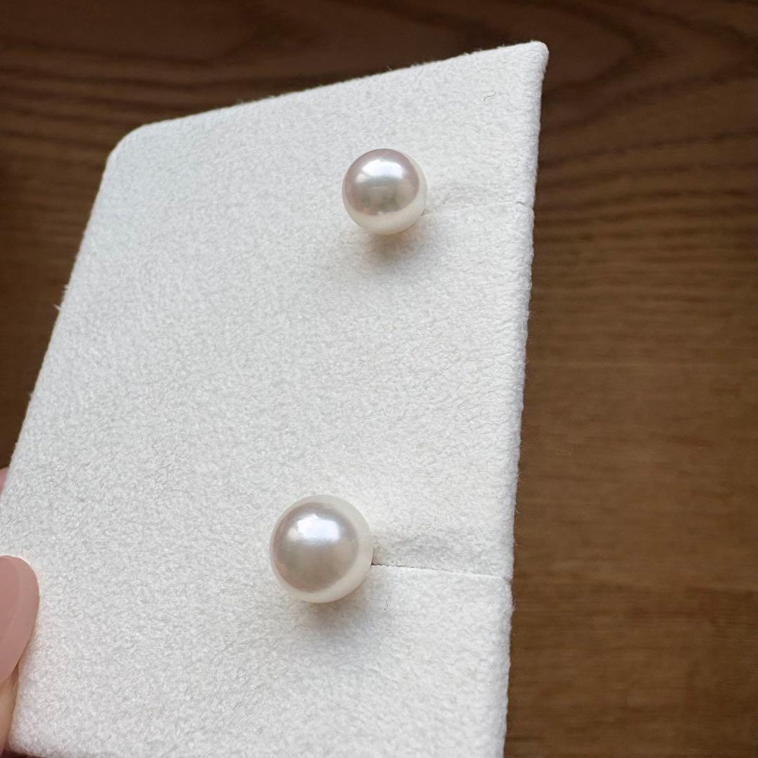 MIKIMOTO 1粒 あこやパールピアス YG 7.25mm