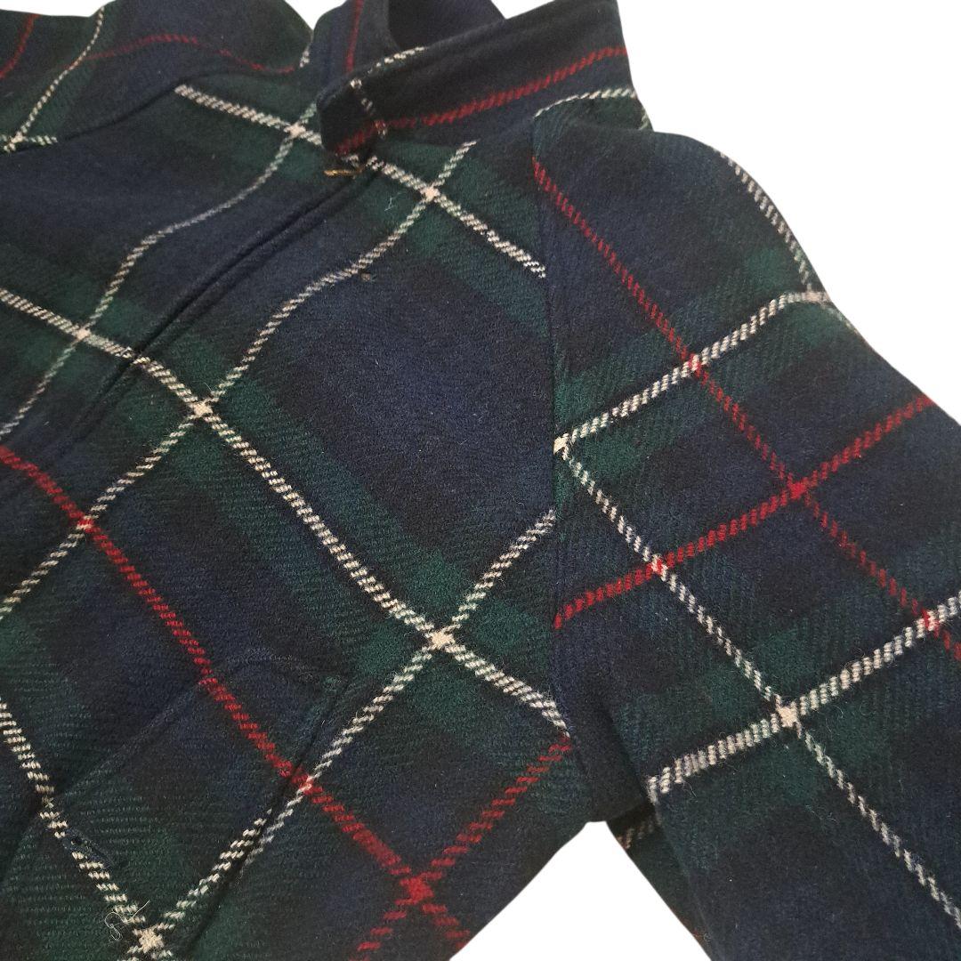 訳あり特価 ポロラルフローレン タータンチェック ウール ハリントンジャケット