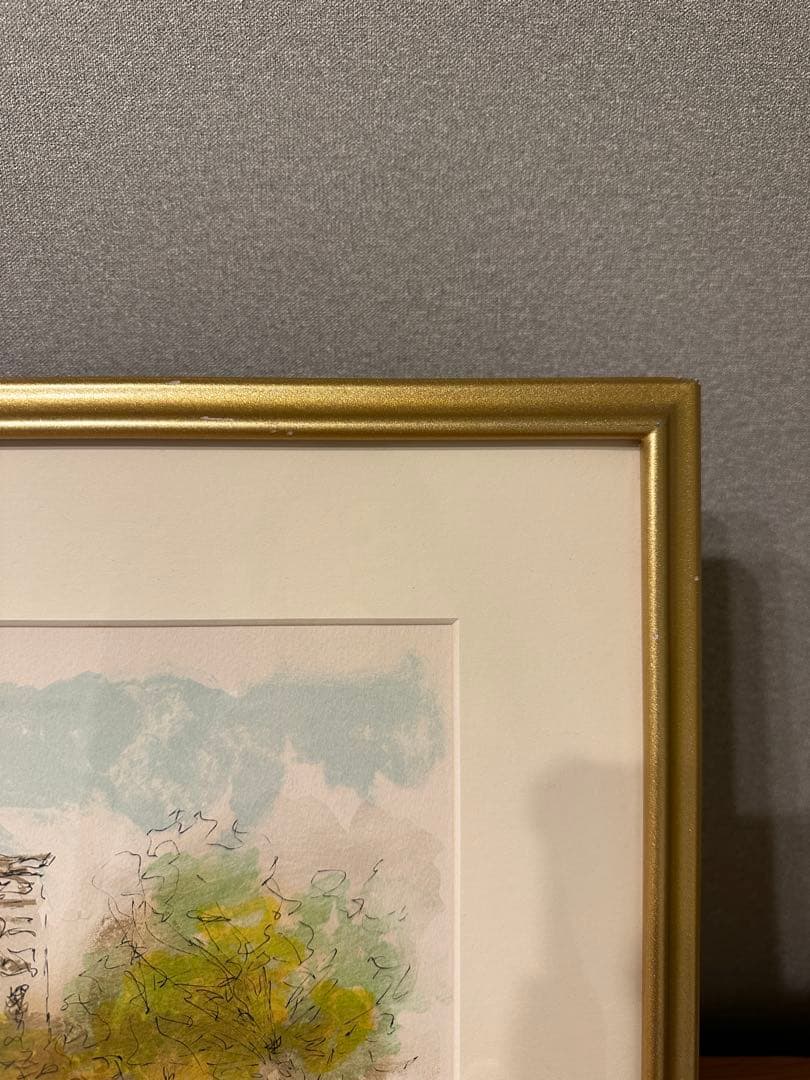 絵画　サイン有 リトグラフ 　パリ　 ウルバン