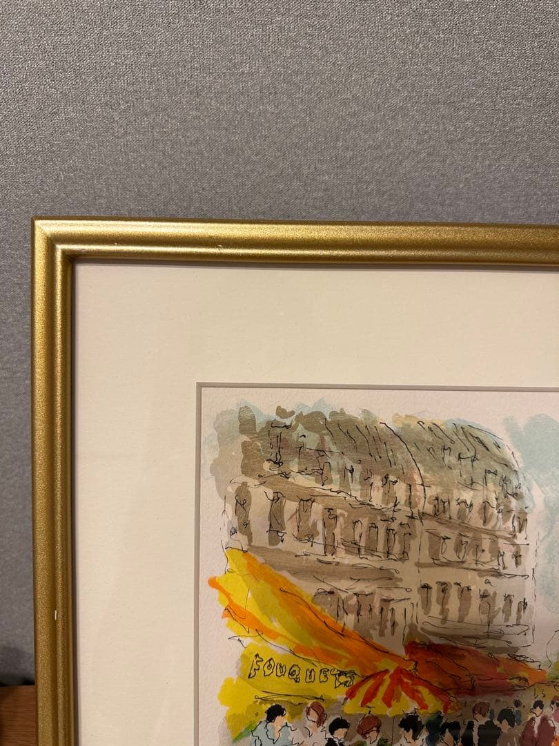 絵画　サイン有 リトグラフ 　パリ　 ウルバン
