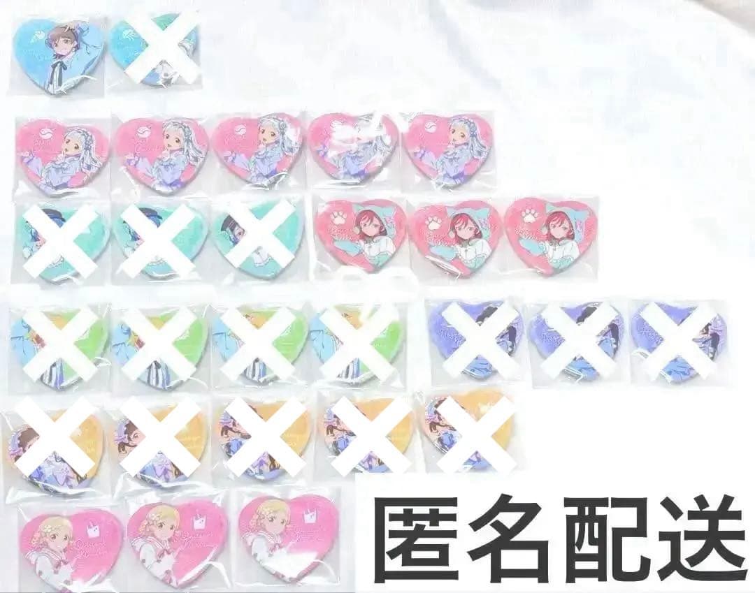 Liella! ゆめかわガーリー ハート型缶バッジ