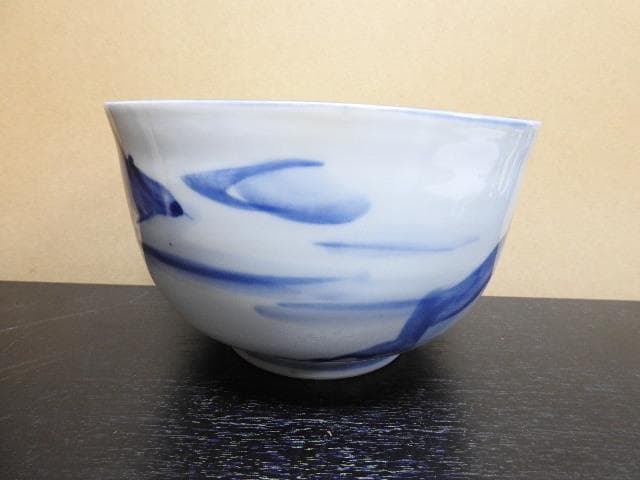 近藤悠三　寿山染付角鉢　共箱　MA１５５