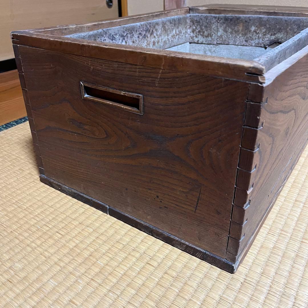 大正ロマン　希少品　肘掛け火鉢　引き出し付き