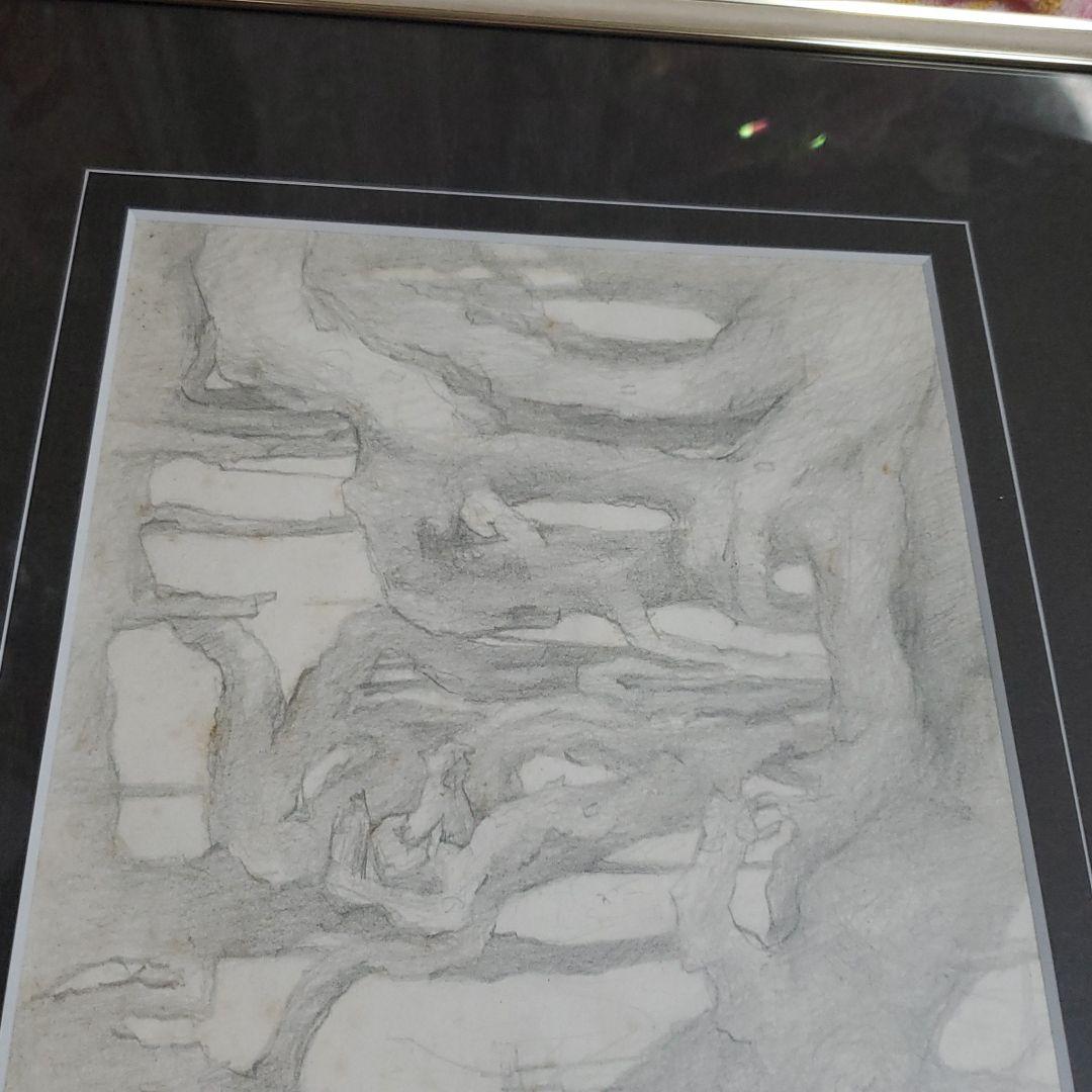 絵画 樹根 コンポジション