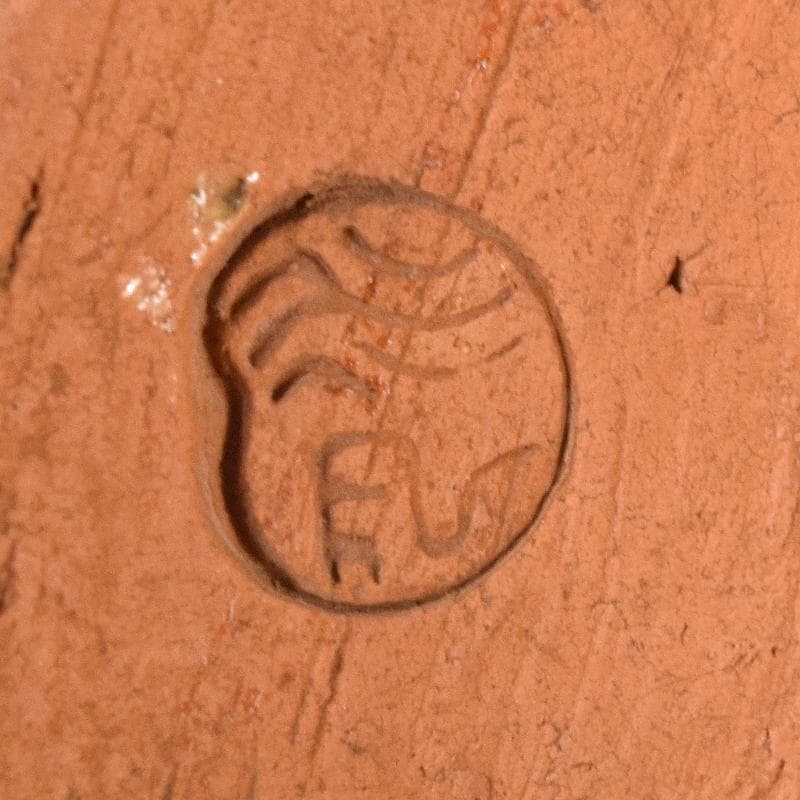 茶道具　伊予松山　水月焼　砥部焼　蟹香合　共箱　M　R8163