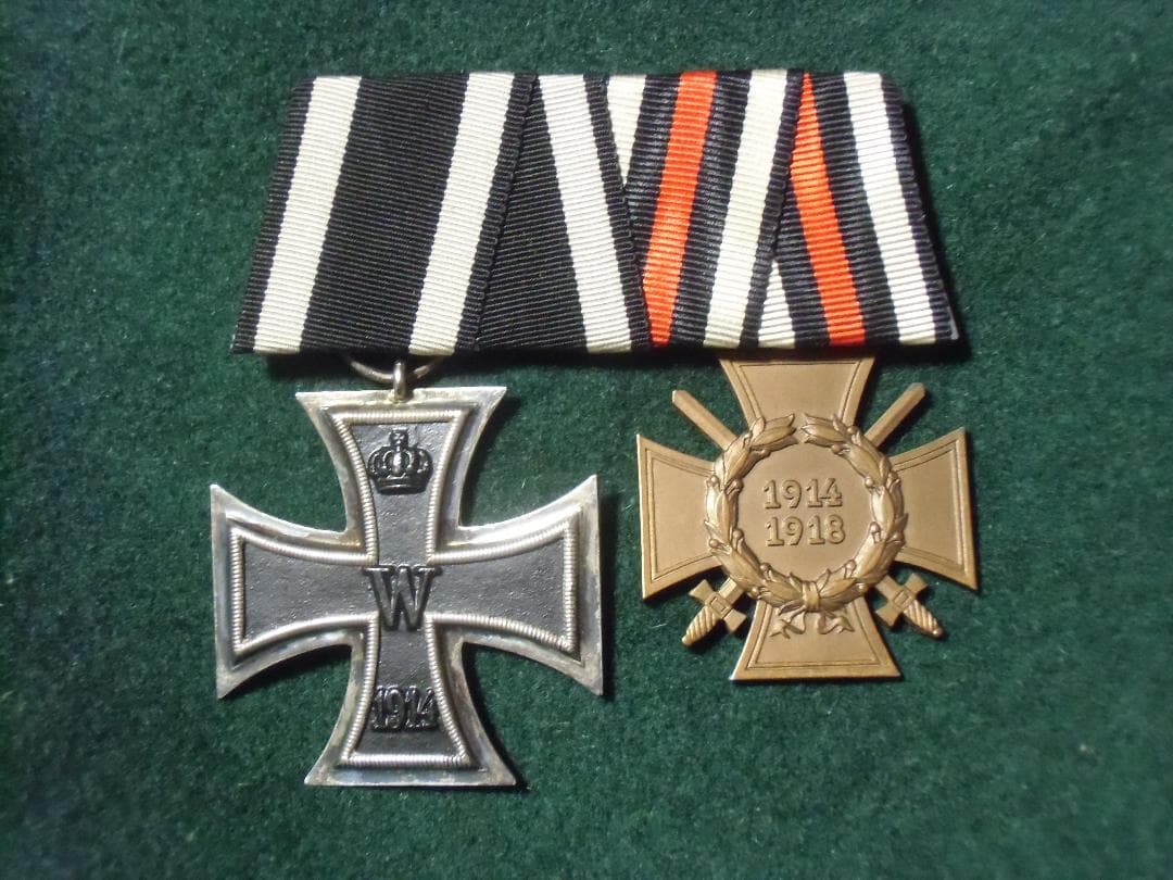 W帝政ドイツ軍/プロイセン王国＊２連メダルバー（実物）