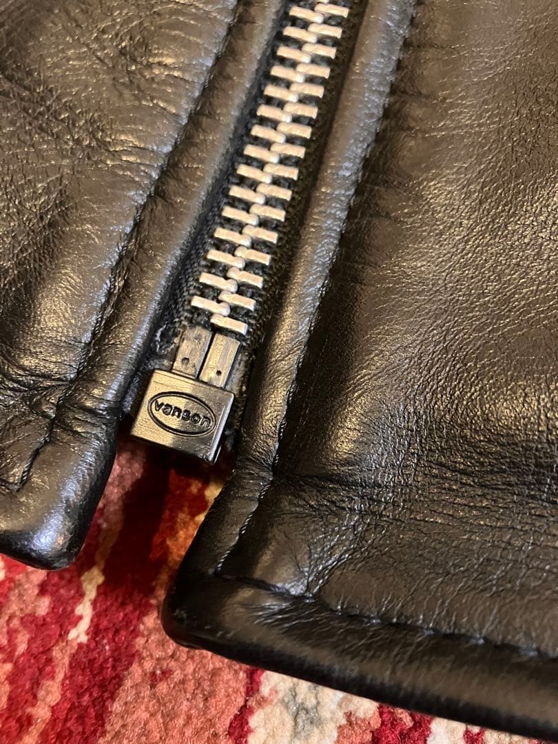 vanson 42 シルバーカスタム　レザー シングルライダース　キルティング