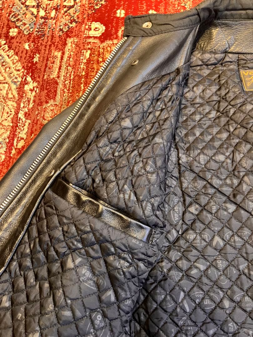 vanson 42 シルバーカスタム　レザー シングルライダース　キルティング