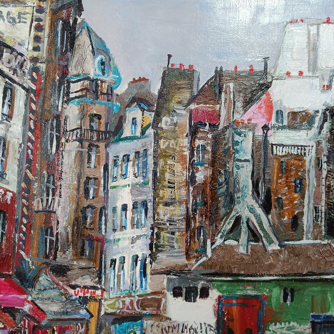 小澤勇寿郎　パリの街です　美品の油絵です