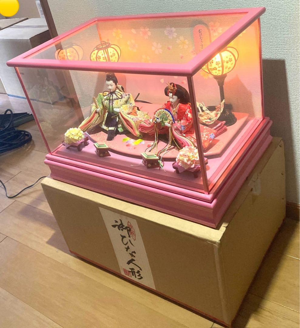 雛人形　ひな人形　親王ケース飾り　ガラスケース入り