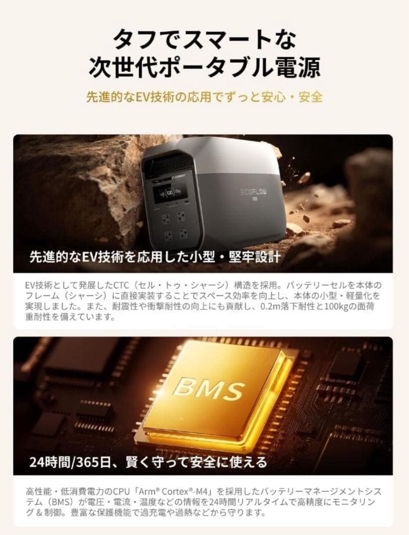 EcoFlow ポータブル電源 DELTA 3 Max 2048Wh 大容量