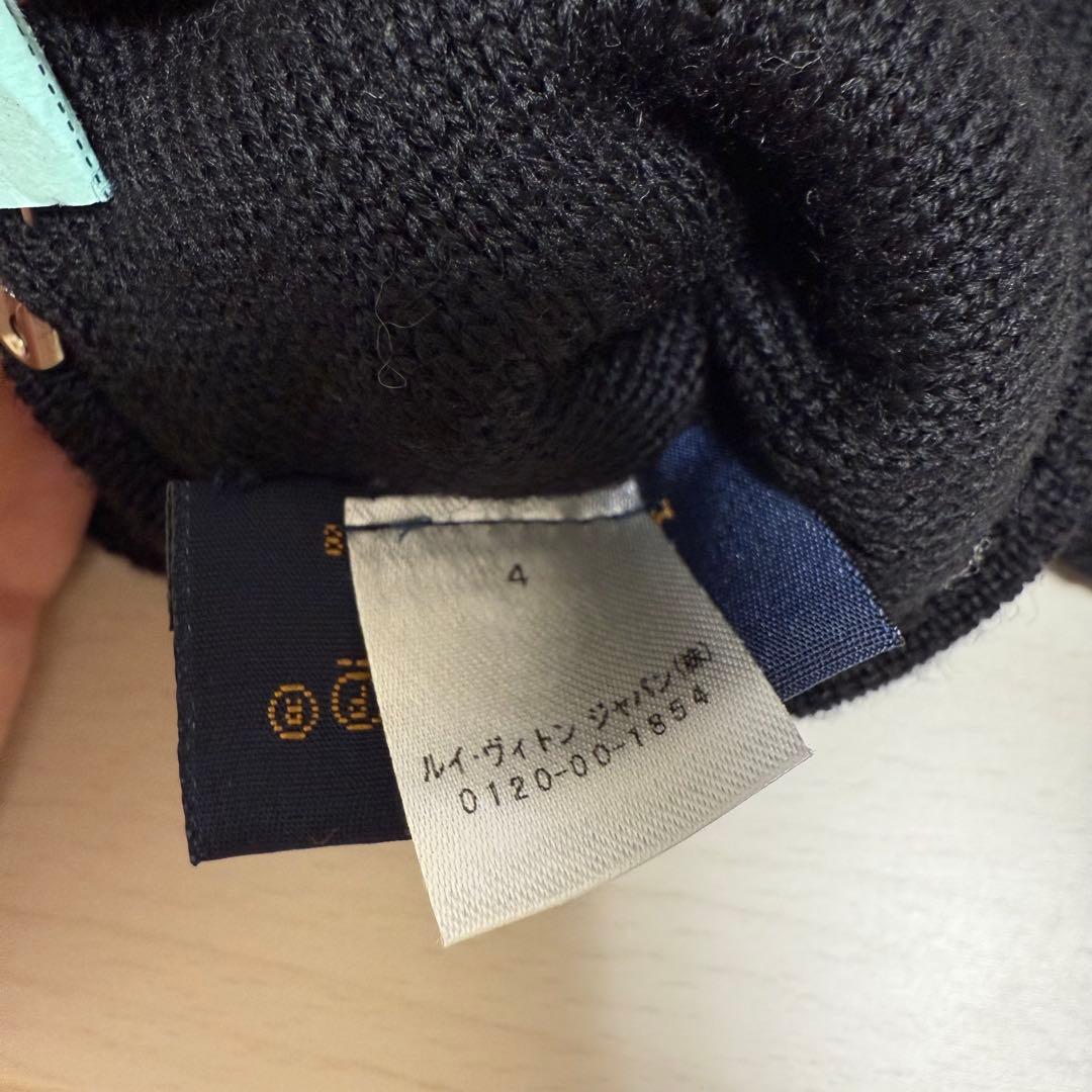 【超美品】VUITTON ヴィトン グローブ 手袋 ウール メンズ ブラック