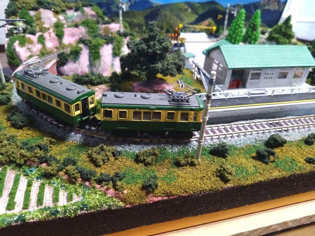 Nゲージ鉄道模型 ジオラマ 透明ケース付き　A3サイズ