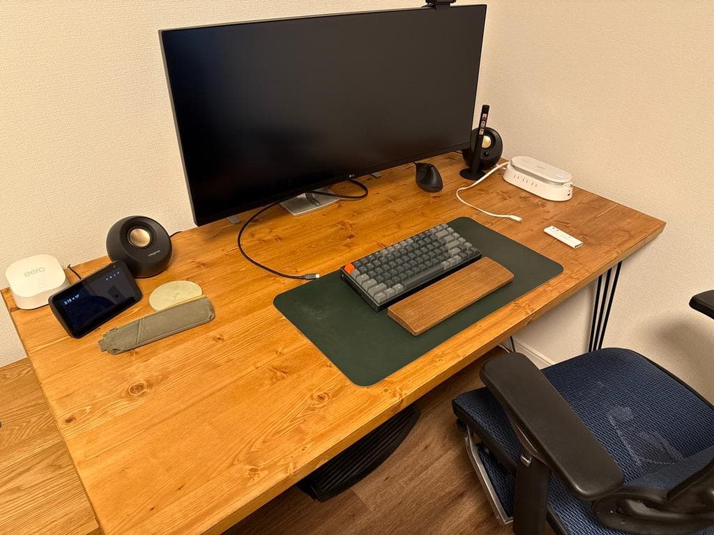 LOWYA 天然木ダイニングテーブル ワークデスク 幅140cm