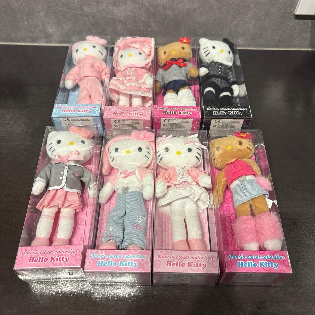 ハローキティ　クローゼットコレクション　マスコットホルダー8点セット