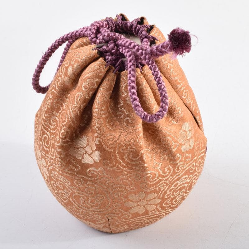 茶道具　信楽焼　上田寿方作　茶入　仕覆付　共箱　V　8952