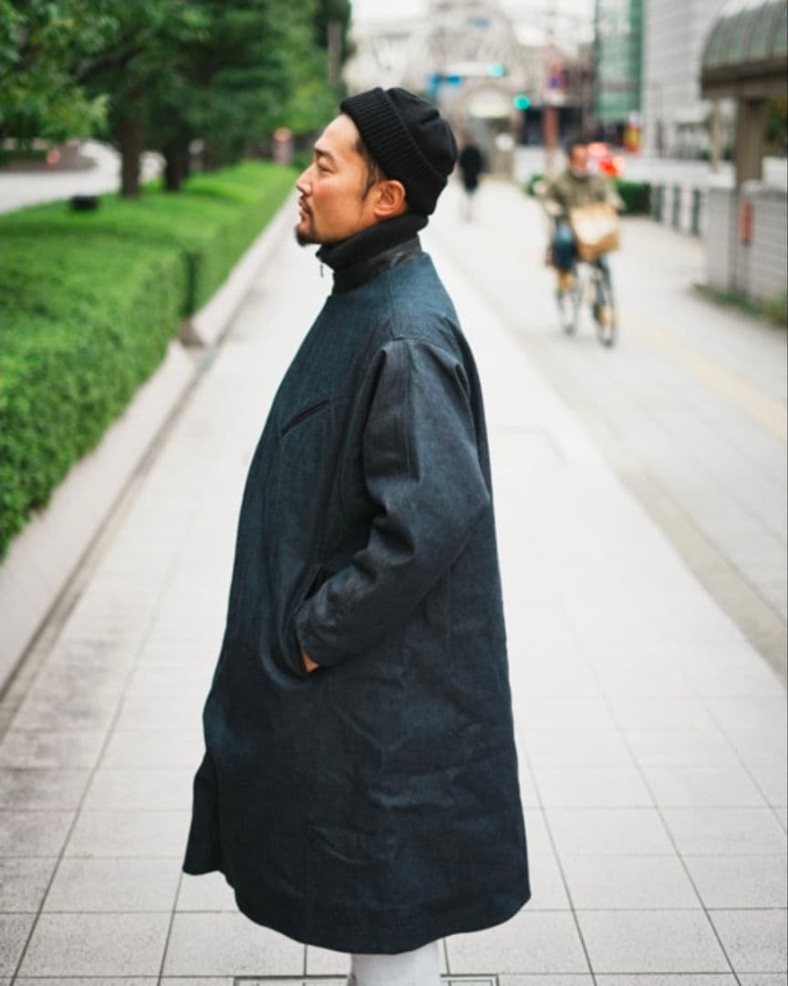 石*田様 デニム風ロングコート BURNABOINNE