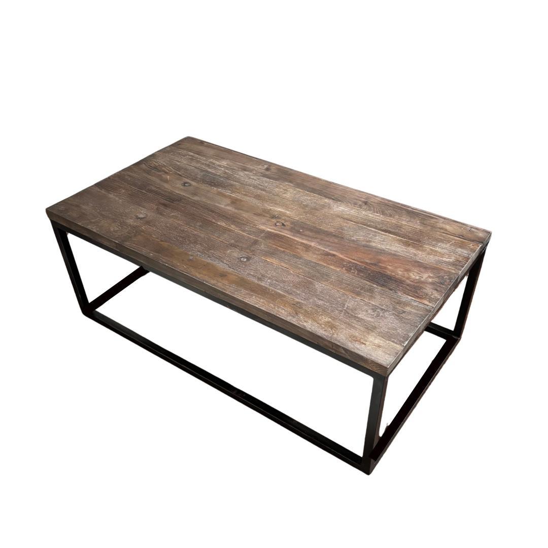【関家具】LIZA3コーヒーテーブル｜古材×スチール×ビンテージ感