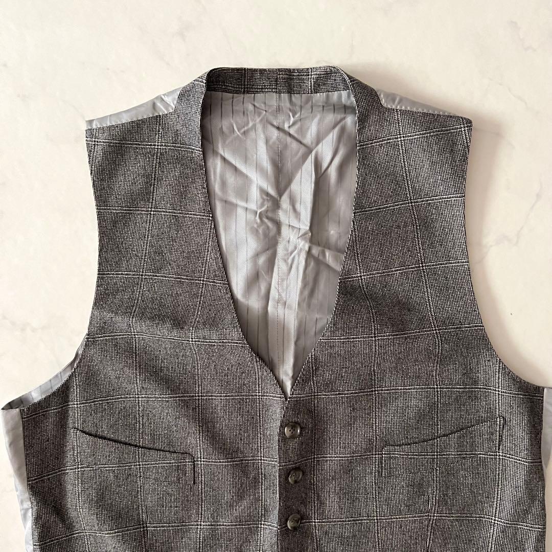 美品 トムフォード 大きいサイズ ベスト スーツジレ チェック 52 XXL相当